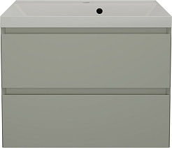 Style Line Тумба под раковину Манхэттен 70 Plus подвесная эмаль олива матовая – фотография-8